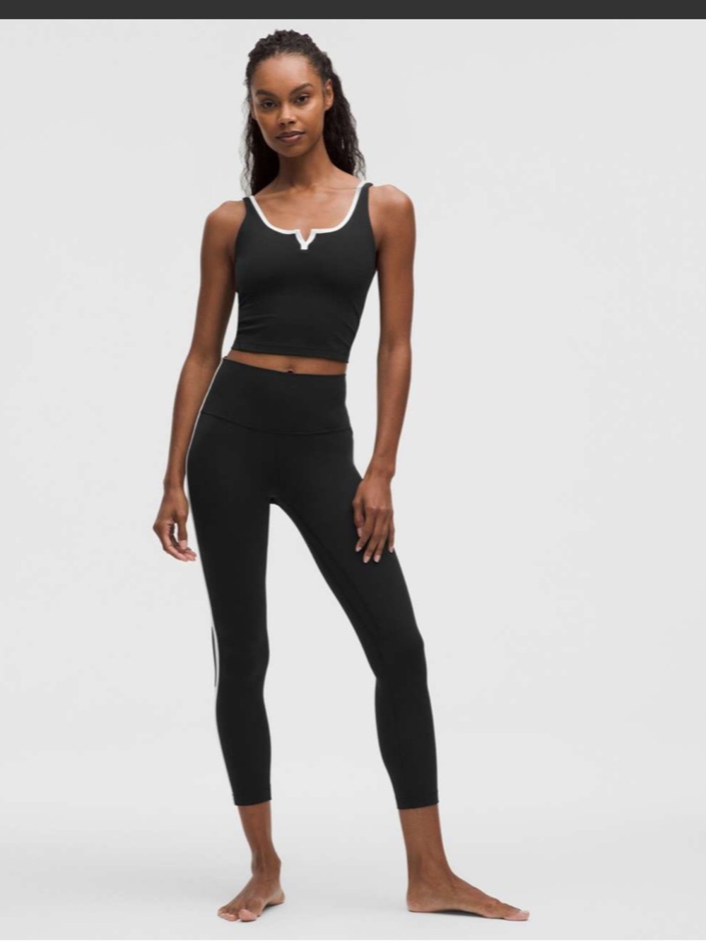 Lululemon Align High-Rise Side-Stripe Set 25" Black / White RARE Like New!!!!